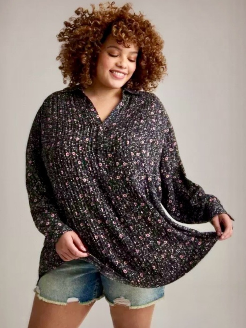 Torrid Festi Relaxed Popover Oversized Tunic - Size 2X - EUC!